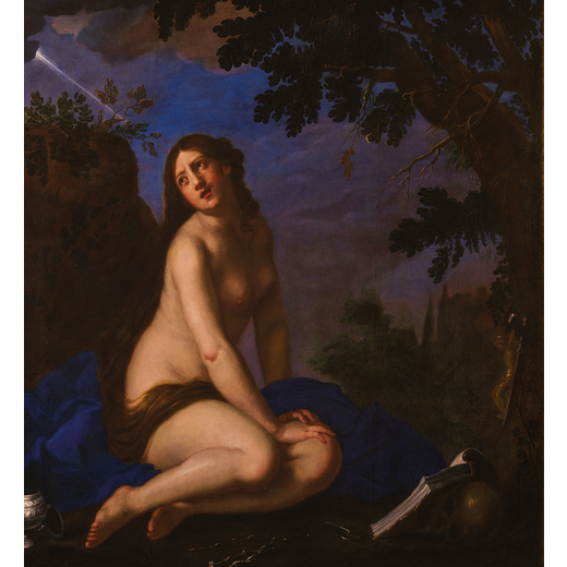 FRANCESCO FURINI (Firenze, 1603 - 1646)<br>Maddalena<br>Olio su tela, cm 158X152