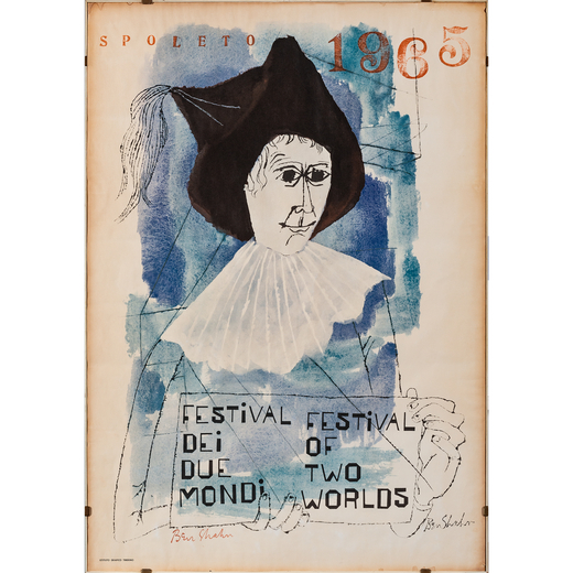 Festival Spoleto, 1965 Manifesto Litografia Offset [Non Telato]<br>by Shahn Ben<br>Edito Istituto Gr