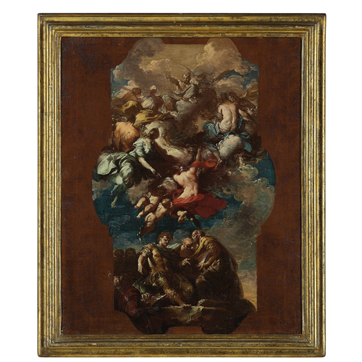 GIOVANNI DOMENICO FERRETTI (Firenze, 1692 - 1768)<br>Bozzetto raffigurante Giustiniano detta le Pand