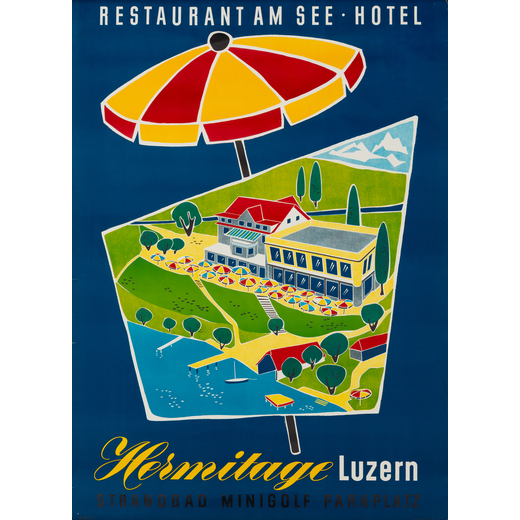 Hotel Hermitage, Luzern Manifesto Offset [Non Telato]<br>by Winter<br>Edito Offsetdruck A.G., Basel<