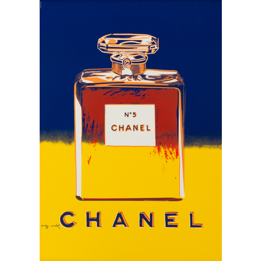 Chanel, Warhol [Yellow] Manifesto Ornamentale in Serigrafia<br>by Warhol Andy [After]<br>Epoca Anni 
