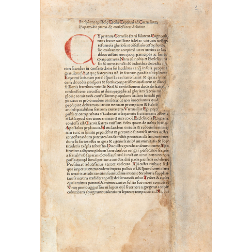 CIPRIANUS, Tascio Caecilio (210-258). Opera. Venezia: Vindelino da Spira, 1471.