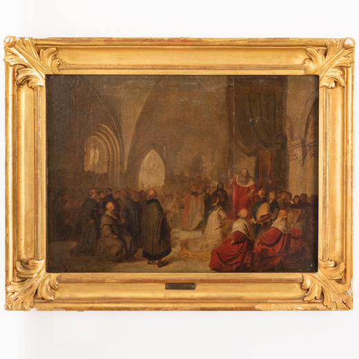 GIUSEPPE FRASCHERI Savona, 1809 ; Genova, 1886<br>Amedeo XVIII rinuncia al trono in favore del figli