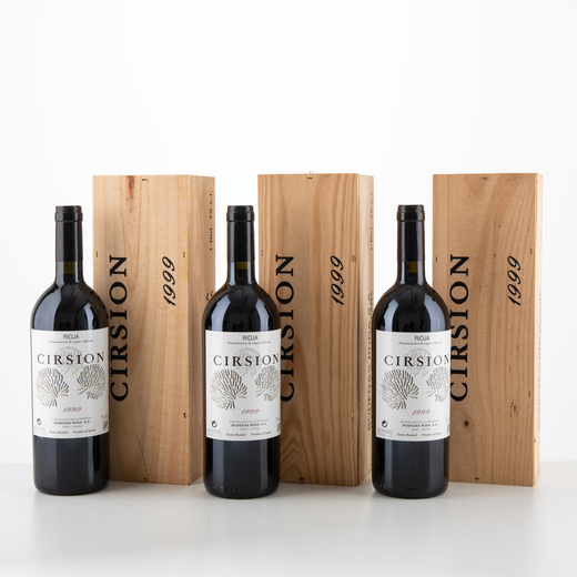 Cirsion 1999, Bodegas Roda  Rioja Alta, Spagna<br>Confezioni originali in legno singole<br>3 bt