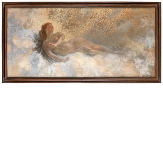 CESARE BISEO Roma, 1843 - 1909<br>Nudo di donna<br>Firmato C Biseo in basso a destra <br>Olio su tel