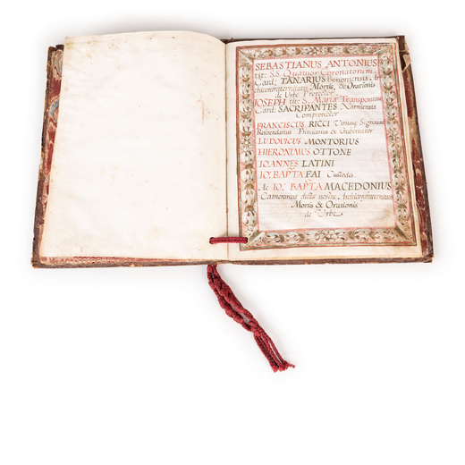 VOLUME, ROMA, XVII SECOLO  Manoscritto relativo alla Confraternita dellOrazione e Morte<br>Copertina