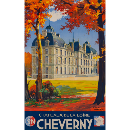 Cheverny Manifesto Litografia [Telato]<br>by Champseix E. Paul<br>Edito Imp. Art et Tourisme, Paris<