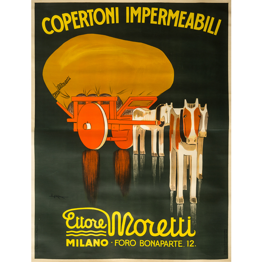 Copertoni Impermeabili, Ettore Moretti, Milano  Manifesto Pubblicitario [Telato]<br>by Metlicovitz L