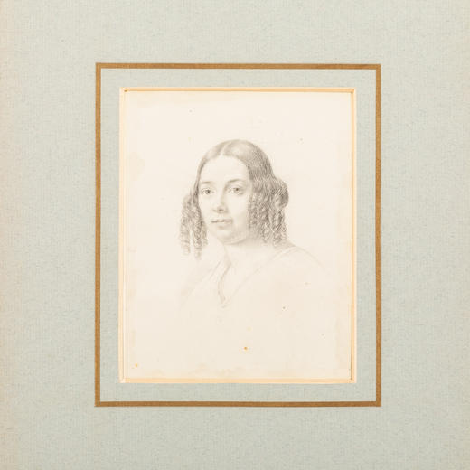 LEO LEHMANN 1782 - 1859<br>Ritratto di gentildonna<br>Matita su carta, cm 14X11,5