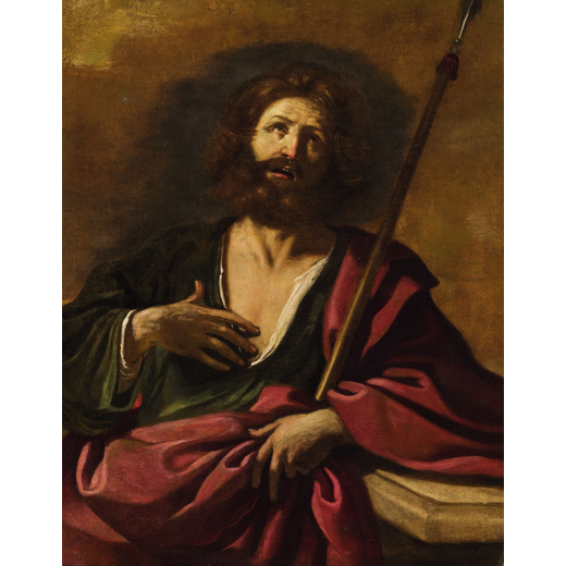 GIOVANNI FRANCESCO BARBIERI detto IL GUERCINO (Cento, 1591 - Bologna, 1666)<br>San Tommaso Apostolo<