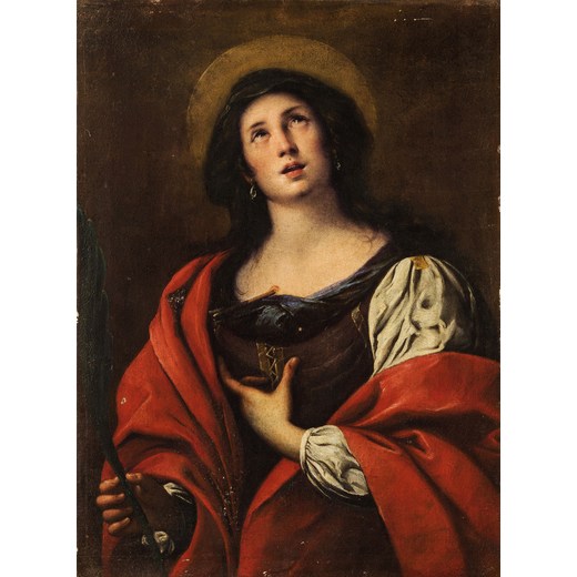 CARLO FRANCESCO NUVOLONE (Milano, 1619 - 1703)<br>SantOrsola <br>Olio su tela, cm 98X72