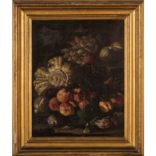GIOVANNI PAOLO CASTELLI detto LO SPADINO (Roma, 1659 - 1730)<br>Natura morta<br>Olio su tela, cm 45,