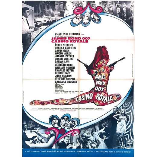Casino Royal 007 Manifesto Cinema ; 2F<br>1967 ; Misure h 140 x L 100 cm ; Condizioni A-