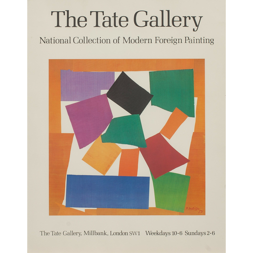 The Tate Gallery, Henri Matisse Manifesto Artistico<br>1987 ; Misure h 89 x L 68 cm ; Condizioni A; 