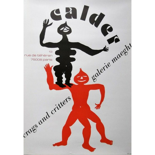 Galerie Maeght, Calder Manifesto Artistico [Incorniciato]<br>1975/1976 ; Misure h 69 x L 49 cm ; Con