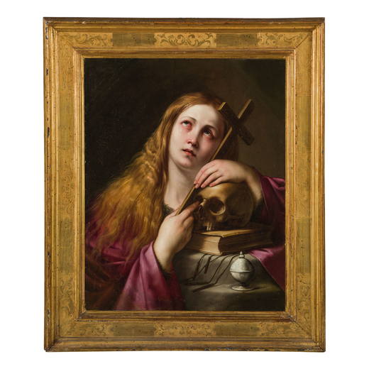 MAURO GANDOLFI (attr. a) (Bologna, 1764 - 1834) <br>Maddalena <br>Olio su tela, cm 78X65