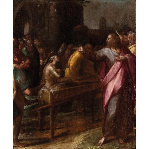 GIOVAN BATTISTA DELLA ROVERE detto IL FIAMMINGHINO (attr.a) (Milano, 1561 - 1627)<br>Resurrezione di