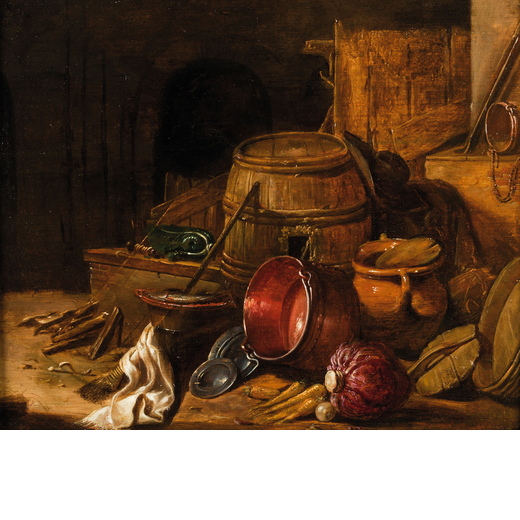 FRANÇOIS RYCKHALS (attr. a) (Middelburg, 1609 - 1647)<br>Natura morta <br>Olio su tavola, cm 38X46