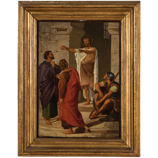 CESARE MACCARI  (Siena, 1840 - Roma, 1919) <br>Bozzetto per il San Giovanni Battista sulla soglia de