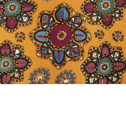 SUZANI IN SETA, PALAK, TASKENT, ASIA CENTRALE, UZBEKISTAN, 1900 CIRCA
