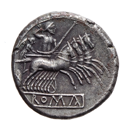 REPUBBLICA ROMANA. ANONIME (225-212 a.C). DIDRACMA O QUADRIGATO.