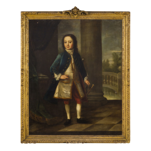 NATHANIEL DANCE (attr. a) (Londra, 1735 - Winchester, 1811)<br>Ritratto di giovinetto<br>Olio su tel
