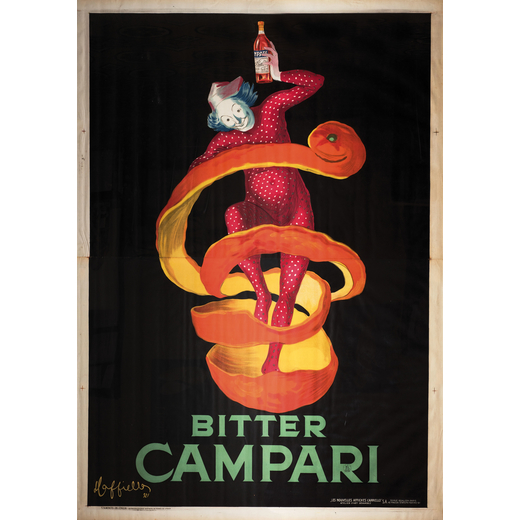 CAPPIELLO LEONETTO Livorno 1875 - Cannes 1942<br>Bitter Campari, 1921 circa<br>Litografia a colori s