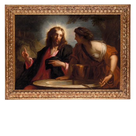DANIEL SEITER  (Vienna, 1642 o 1647 - Torino, 1705)<br>Cristo e la Samaritana