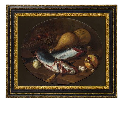 GIACOMO CERUTI detto IL PITOCCHETTO (Milano, 1698 - 1767)<br>Natura morta<br>Olio su tela, cm 63X80