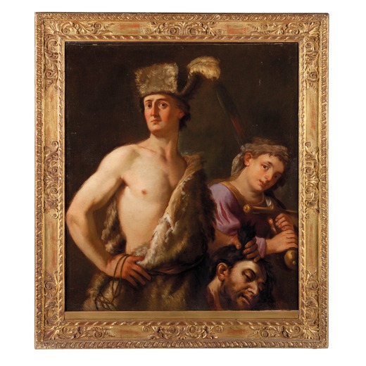 PITTORE VENETO DEL XVII-XVIII SECOLO David<br>Olio su tela, cm 112X98