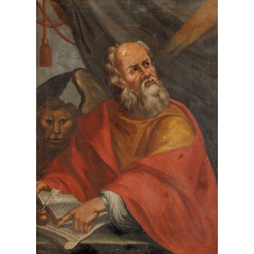 PITTORE DEL XVII-XVIII SECOLO San Marco<br>Olio su tela, cm 95X68
