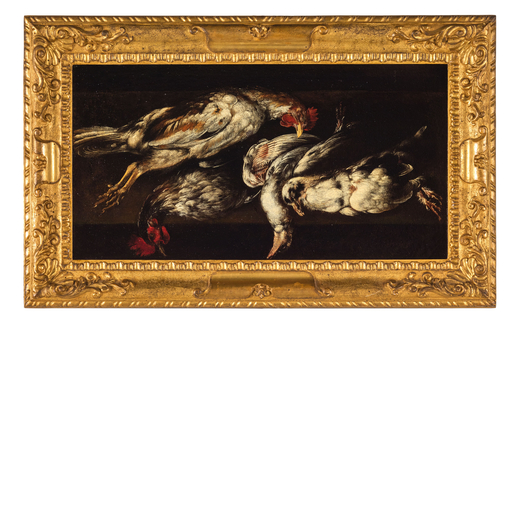PIETER BOEL (attr. a) (Anversa, 1622 - Parigi, 1674) <br>Natura morta<br>Olio su tela, cm 30X57
