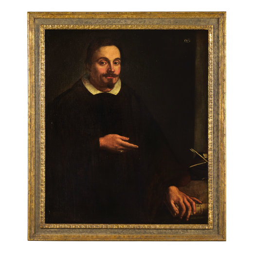 LEANDRO BASSANO (attr. a) (Bassano del Grappa, 1557 - Venezia, 1622)<br>Ritratto di gentiluomo<br>Ol