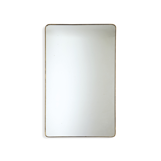 GIO PONTI    Specchio per lHotel Parco dei Principi. Legno, ottone, cristallo specchiato. Italia ann