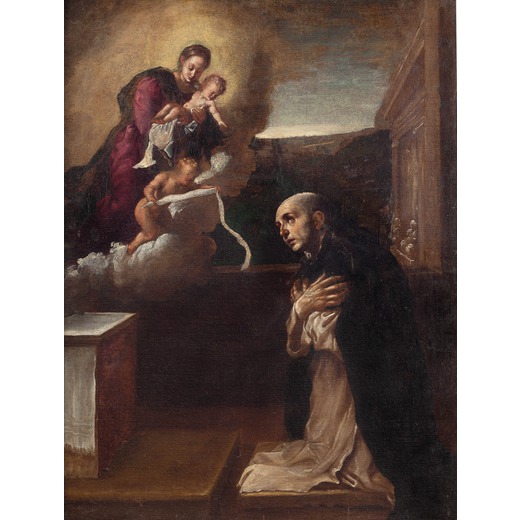PIETRO FACCINI (Bologna, 1562 - 1602) <br>La Vergine Maria e San Domenico
