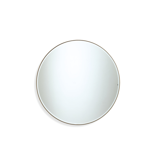 MANIFATTURA ITALIANA   Specchio. Legno, ottone nichelato, cristallo specchiato. Italia anni 50<br>di