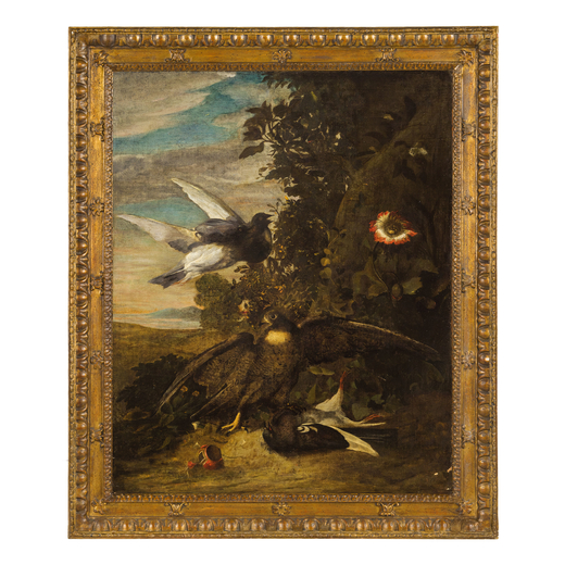 PETER CAULITZ (attr. a) (Berlino, 1650 - 1719 circa) <br>Natura viva<br>Olio su tela, cm 123X99