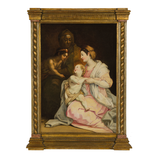 ANDREA DEL SARTO (copia da) (Firenze, 1486 - 1530)<br>Madonna con il Bambino, SantAnna e San Giovann