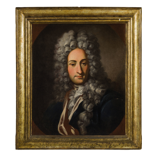 DOMENICO PARODI (Genova, 1668 - 1755)<br>Ritratto di gentiluomo<br>Olio su tela, cm 69X56