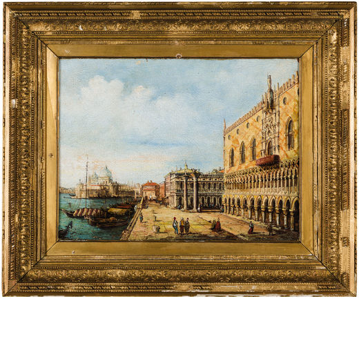 GIOVANNI ANTONIO CANAL detto IL CANALETTO (maniera di) (Venezia, 1697 - 1768)<br>Palazzo dei Dogi<br