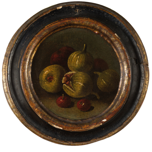 BARTOLOMEO BIMBI (attr. a) (Settignano, 1648 - Firenze, 1729) <br>Natura morta con fichi, mele e cil