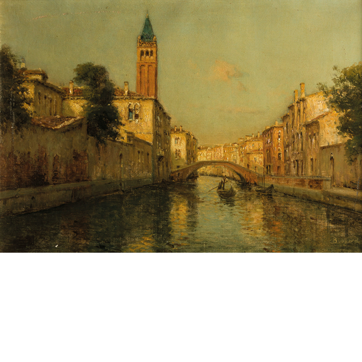 BOUVARD ANTOINE Parigi, 1870 - 1956<br>Canale a Venezia<br>Firmato A Bouvard in basso a destra <br>O