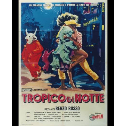 TROPICO DI NOTTE Manifesto cinematografico originale per il film, 1961, cm 140 x 100
