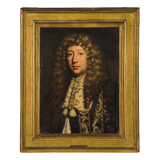 FERDINAND VOET (attr. a) (Anversa, 1639 - Parigi, 1689)<br>Ritratto di gentiluomo<br>Olio su tela, c