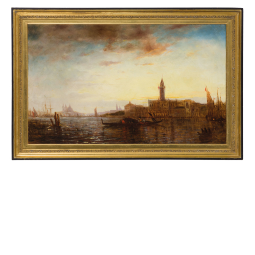PAUL CHARLES EMMANUEL GAILLARD LEPINAY Aulnay, 1842 - Parigi, 1885<br>Luci a Venezia<br>Firmato Gail