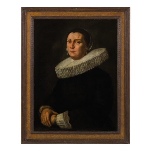 JACOB VAN DER GRACHT (attr. a) (Mechelen, 1593 - Den Haag, 1651/1652)<br>Ritratto femminile<br>Olio 