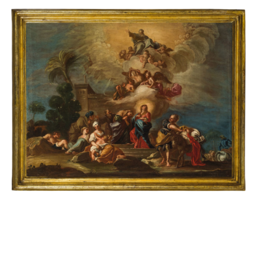 GIUSEPPE BONITO  (Castellammare di Stabia, 1707 - Napoli, 1789)<br>La Visitazione alla Vergine<br>Ol