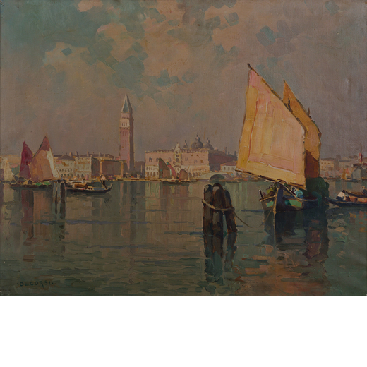 NICOLAS DE CORSI Odessa  (Russia) 1882 - Napoli 1956<br>Veduta di Venezia 