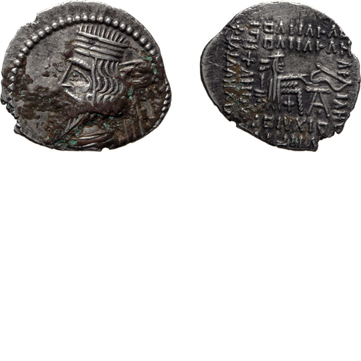 MONETE GRECHE. REGNO DI PARTIA.  VOLOGASES III (105-147). DRACMA <br>Ekbatana. Argento, 3,16 gr, 19 