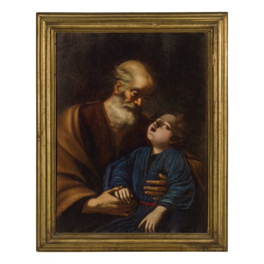 DOMENICO GUIDOBONO (attr. a) (Savona, 1668 - Napoli, 1746)<br>San Giuseppe<br>Olio su tela, cm 96,5X